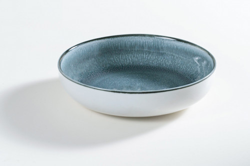 Assiette coupe creuse rond gris porcelaine Ø 22 cm Bergen Astera