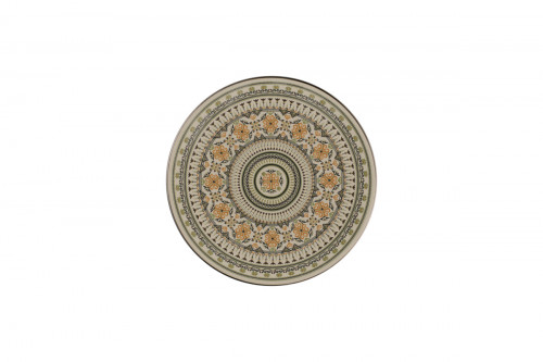Assiette extra plate rond Argila Décor Genoa porcelaine Ø 23,6 cm Earth Rak