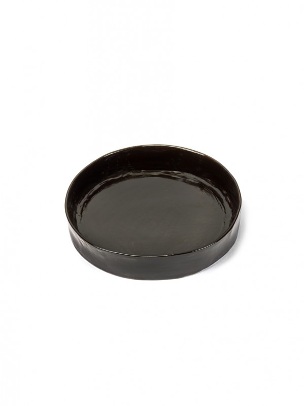 Assiette creuse rond ébène grès émaillé Ø 25 cm La Mère Serax