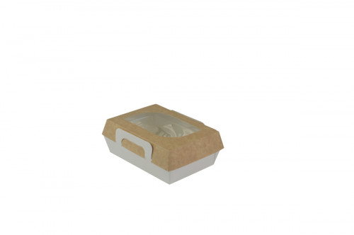 Barquette rectangulaire beige 20x15x6 cm 750 ml Earth Essentials (50 pièces)