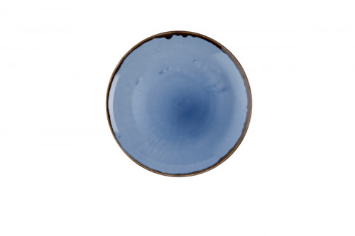 Assiette coupe plate rond bleu indigo porcelaine vitrifiée Ø 26 cm Harvest Dudson