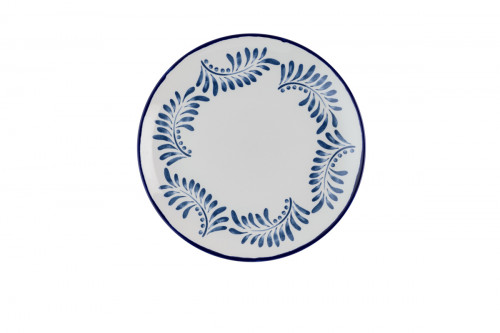 Assiette coupe plate rond Ink porcelaine vitrifiée Ø 29 cm Harvest Mediterranean Dudson