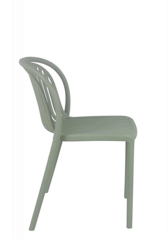 Chaise de terrasse vert sauge 78x51x57 cm Dubai