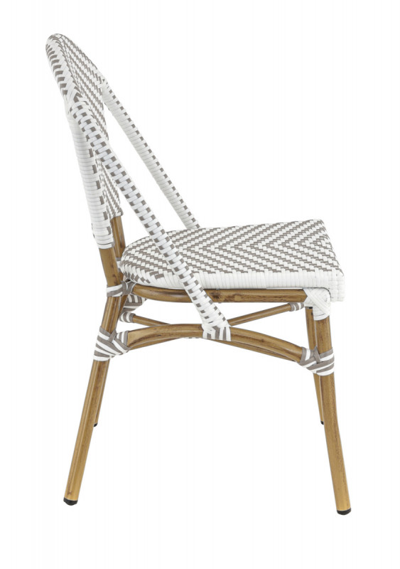 Chaise de terrasse blanc 88x46x57 cm Villette
