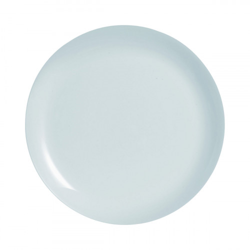 Assiette coupe plate rond gris verre opal Ø 25 cm Diwali Luminarc