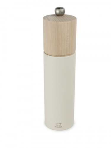 Moulin à sel droit blanc plume en hêtre Ø 5,4 cm 21,5x5,4x5,4 cm Boreal Peugeot Saveurs