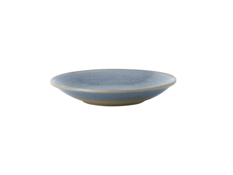 Assiette coupe creuse rond bleu grès émaillé Ø 24,3 cm Evo Azure Dudson