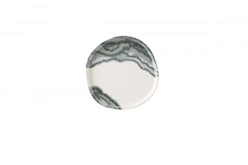 Assiette coupe plate rond Black porcelaine vitrifiée 21 cm Tide Churchill