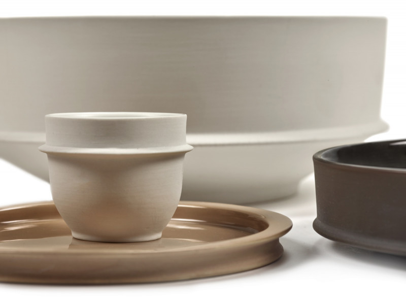 Assiette coupe plate rond Clay porcelaine Ø 17 cm Dune Serax