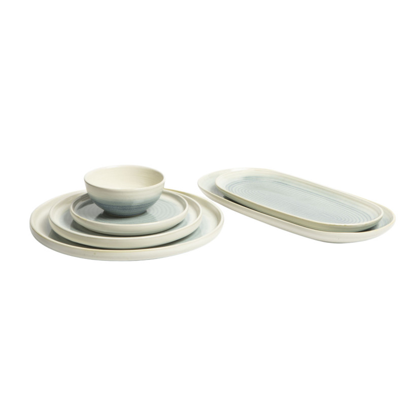 Assiette plate rond ivoire grès émaillé Ø 17 cm Pacific Pro.mundi