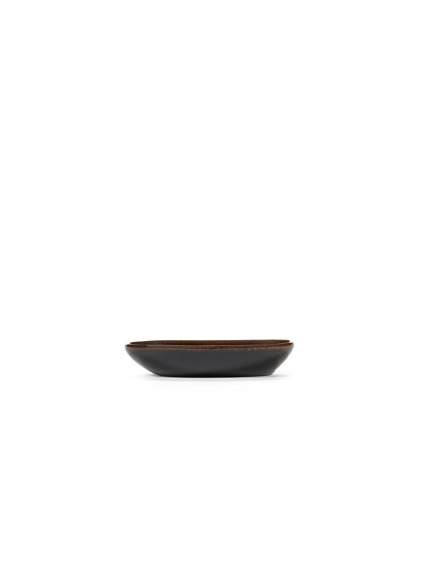 Bol ovale Brown grès émaillé 15,5 cm Out Of Lines Serax