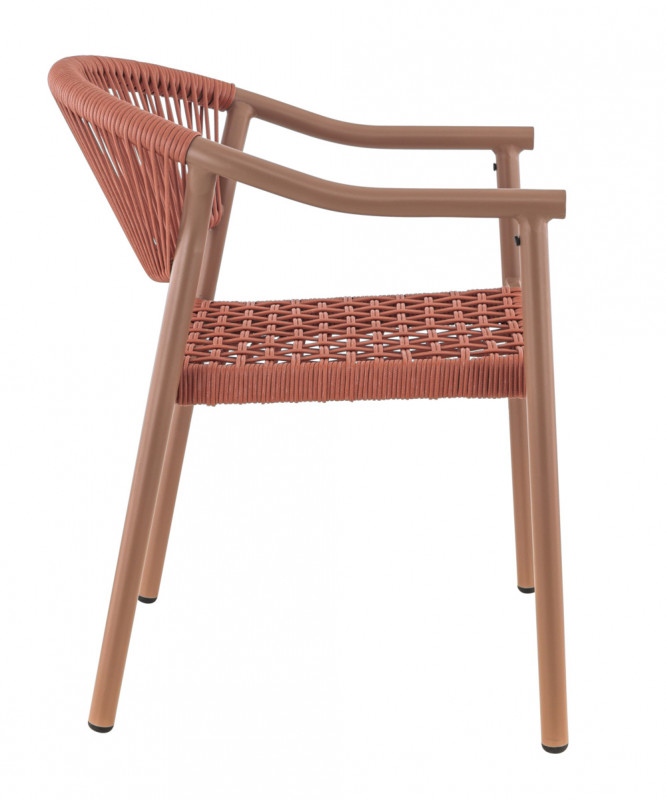 Fauteuil terracotta 76x57x61 cm Denia Flexmob