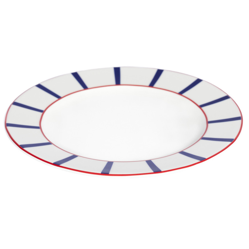 Assiette plate avec aile blanc porcelaine Ø 24 cm Ama Accolade