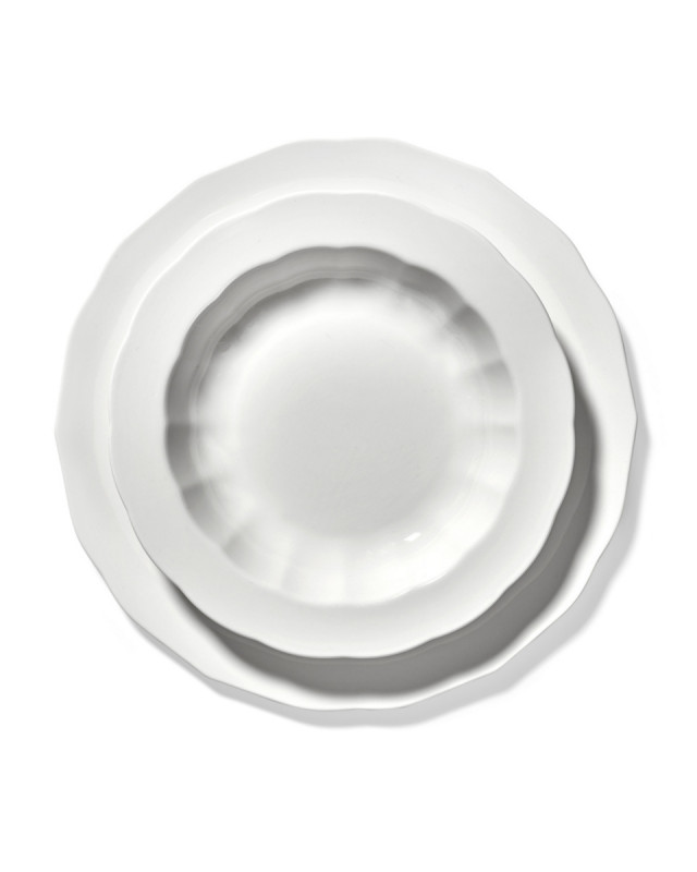 Assiette plate rond blanc porcelaine Ø 26 cm Silhouette Serax