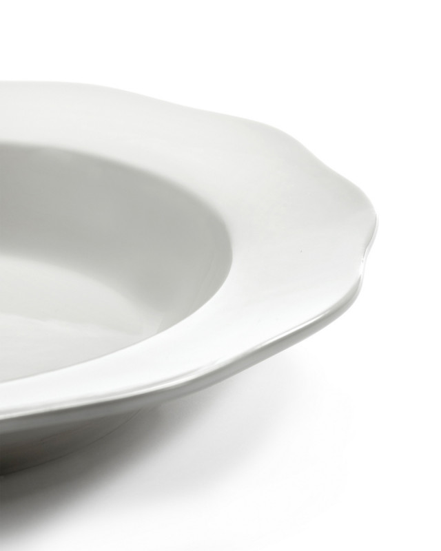 Assiette à pâtes creuse rond blanc porcelaine Ø 22 cm Silhouette Serax