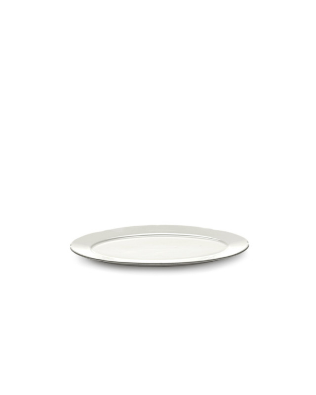 Assiette ovale blanc porcelaine 18,5x10 cm Silhouette Serax