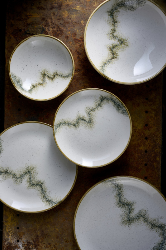 Assiette coupe plate rond barley white porcelaine vitrifiée Ø 28,8 cm Spice Churchill