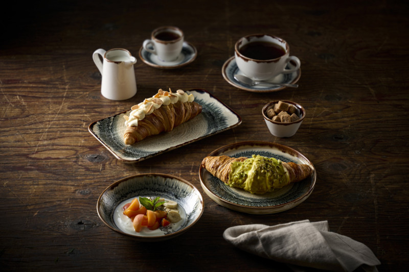 Assiette à bord droit rond Natural porcelaine vitrifiée Ø 26 cm Flare Dudson