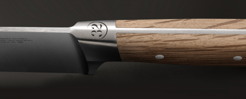 Couteau santoku 14 cm inox bois unie Signature Chene Vert 32 Dumas