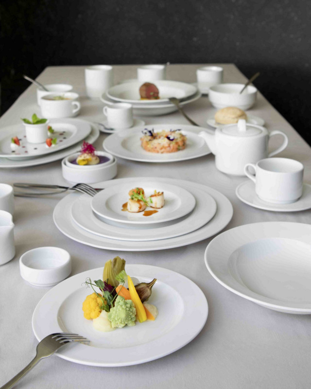 Assiette plate rond blanc porcelaine Ø 15 cm Presto Accolade