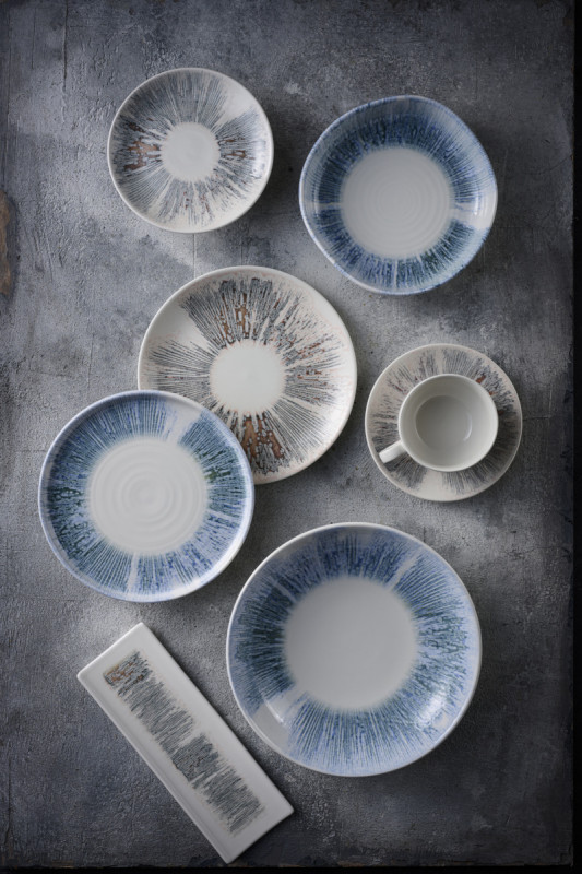Assiette coupe creuse rond Blue porcelaine vitrifiée Ø 24,8 cm Lyra Churchill