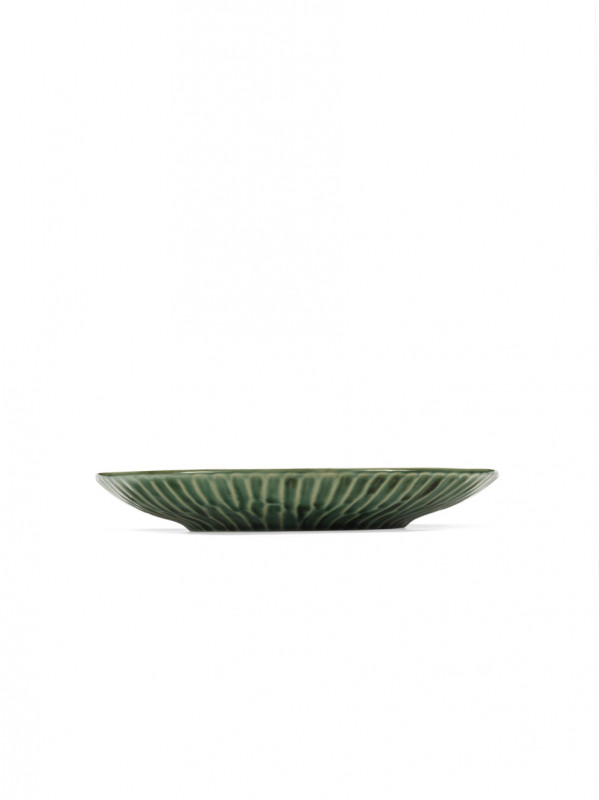Assiette coupe plate rond vert grès émaillé Ø 22 cm 22 cm Verde Lanza Serax