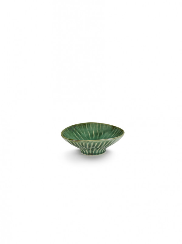 Bol rond vert grès émaillé 12 cm Ø 12 cm Verde Lanza Serax