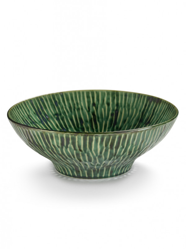 Saladier empilable rond vert grès émaillé 30 cm Ø 30 cm Verde Lanza Serax