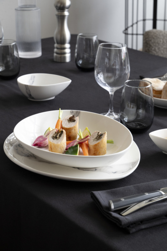 Assiette coupe creuse blanc porcelaine Ø 27 cm Silk Accolade