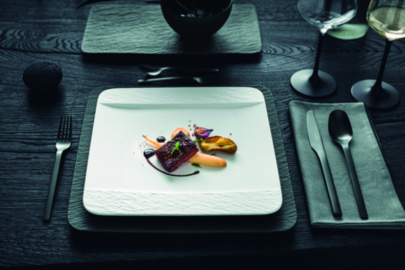 Assiette plate blanc porcelaine The Rock Villeroy & Boch