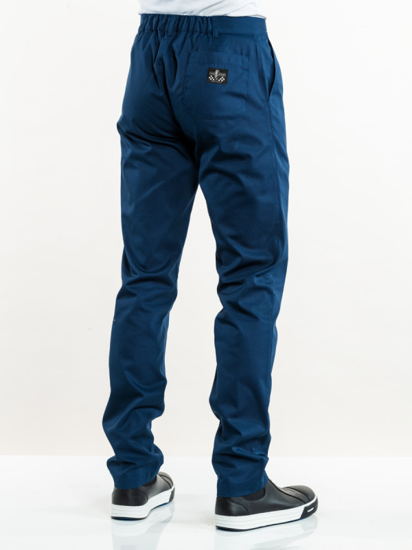 Pantalon de cuisine bleu marine 50 Marino Chaud Devant