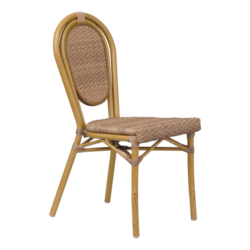 Chaise d'extérieur noisette 89x43x55 cm Paris Flexmob