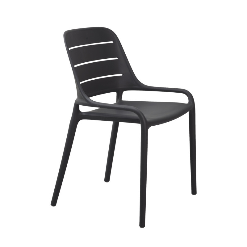 Chaise gris anthracite 82x53x52 cm Foggia Flexmob